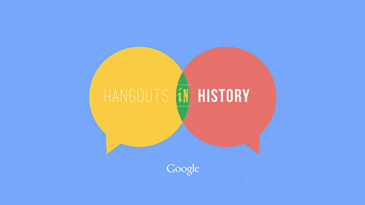 Google Hangouts in History logo.